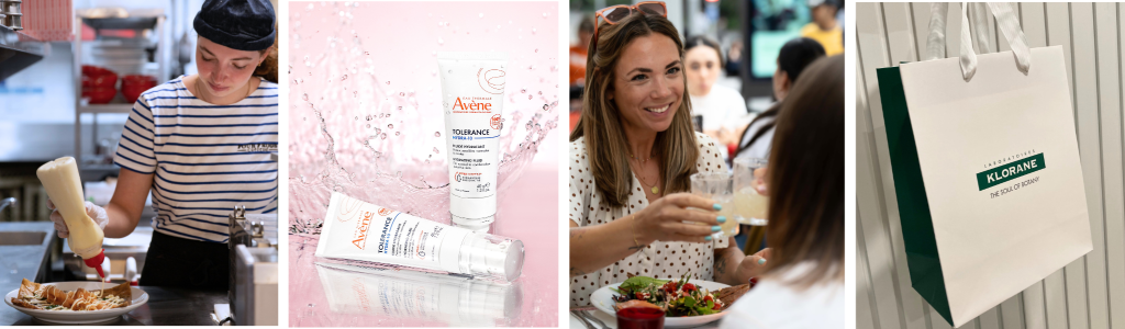 Free gifts for women’s day from Avene and Klorane at Four Frogs Crêperie